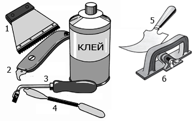инструмент  для укладки каучуковых напольных покрытий
